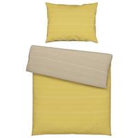 Bettwäsche Kinzura Wende ca. 160x210cm - Gelb/Braun, Konventionell, Textil (160/210cm) - Modern Living
