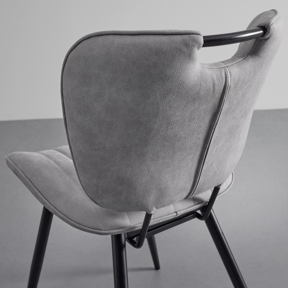 KRZESŁO HINA - jasnoszary/czarny, Modern, metal/drewno (46/84/57cm) - Bessagi Home