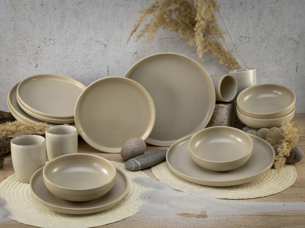 KOMBISERVICE 33075 - Sandfarben, Trend, Keramik (40,5/37/49,5cm) - Creatable
