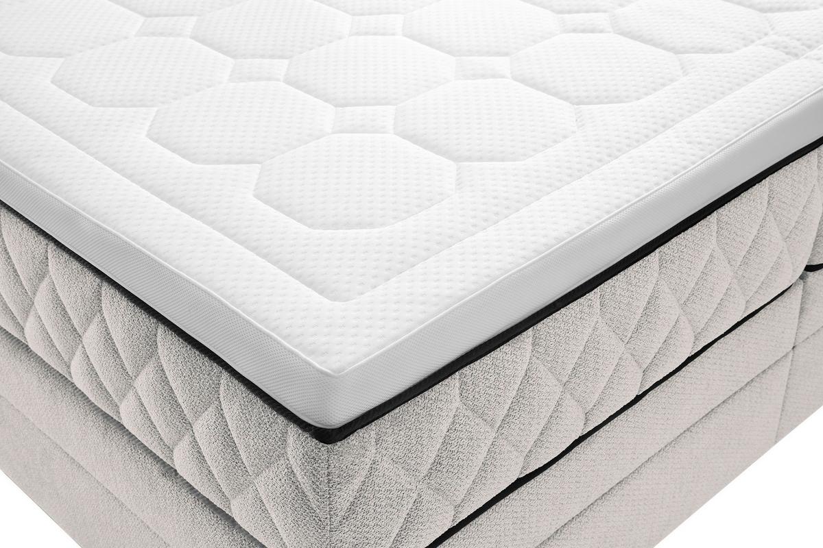 Boxspring Krevet Carmen - tirkizna/boje šampanjca, Konvencionalno, drvni materijal/drvo (160/200cm) - Modern Living