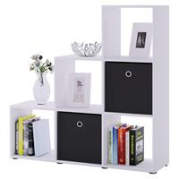 Standregal in Weiß Nitas - Schwarz/Weiß, KONVENTIONELL, Holzwerkstoff/Kunststoff (107,5/104,5/29cm) - MID.YOU