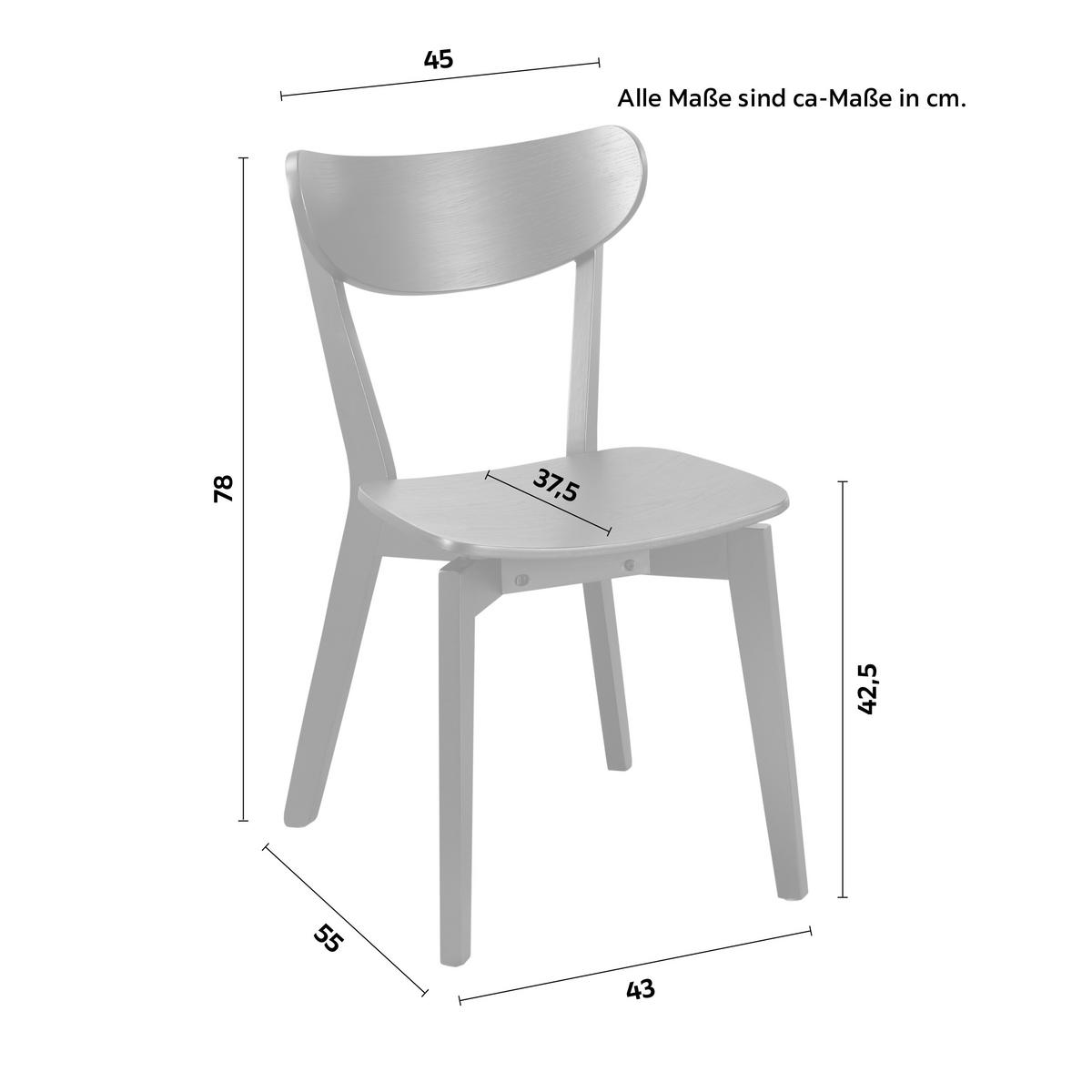 Stuhl Rocky in Schwarz - Schwarz, Lifestyle, Holz (45/78/55cm) - Mömax