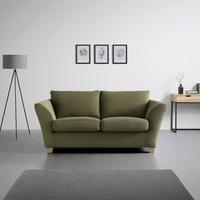 2-Sitzer-Sofa Devado Dunkelgrün - Dunkelgrün/Naturfarben, Holz/Textil (190/70-85/95cm) - Mömax