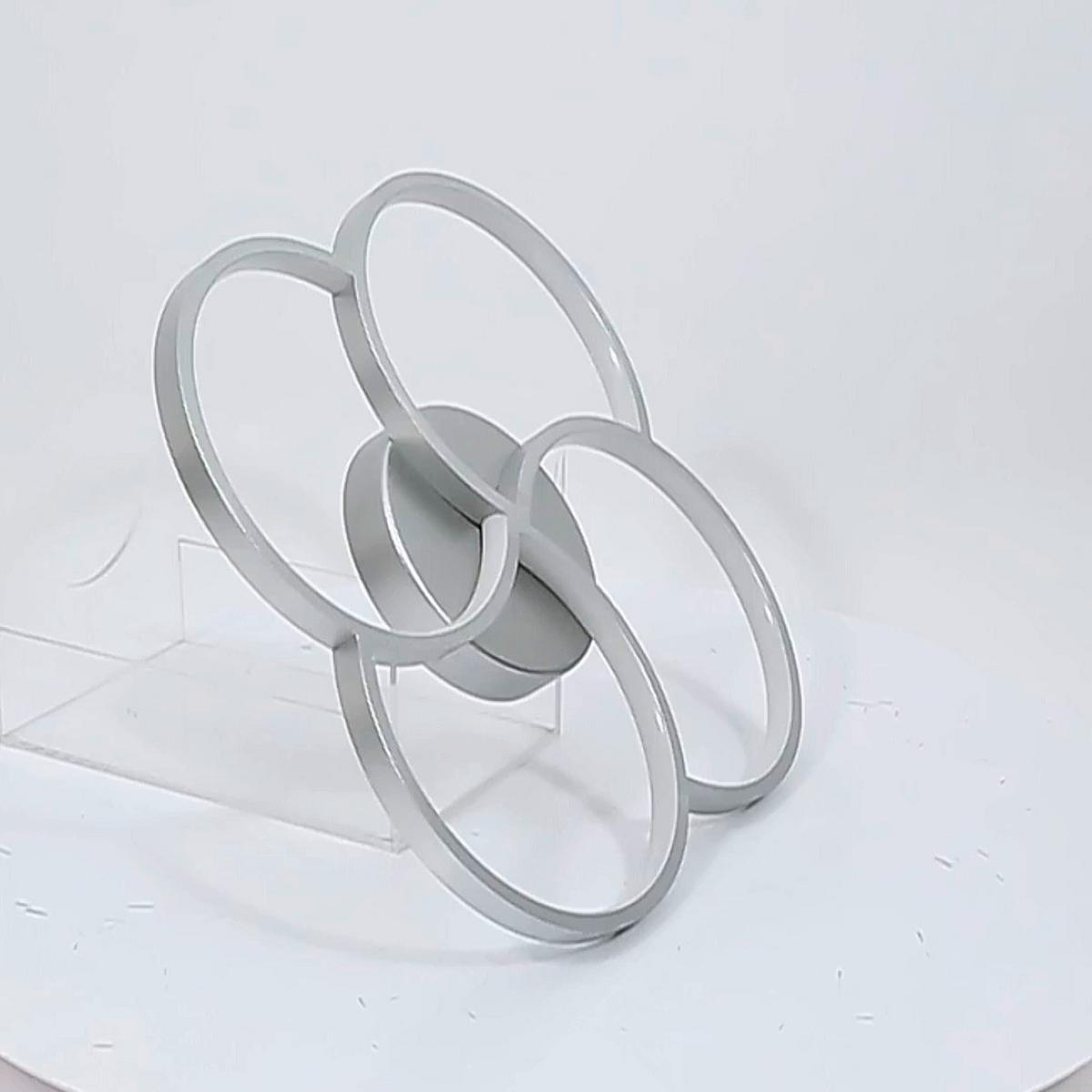 LAMPA SUFITOWA TAINA - kolor srebrny/biały, Trend, tworzywo sztuczne/metal (52/5,5cm) - Novel
