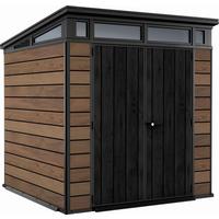 Kerti Ház Walnut Pent 7/7 - barna/fekete, műanyag (216/226/216cm) - Keter