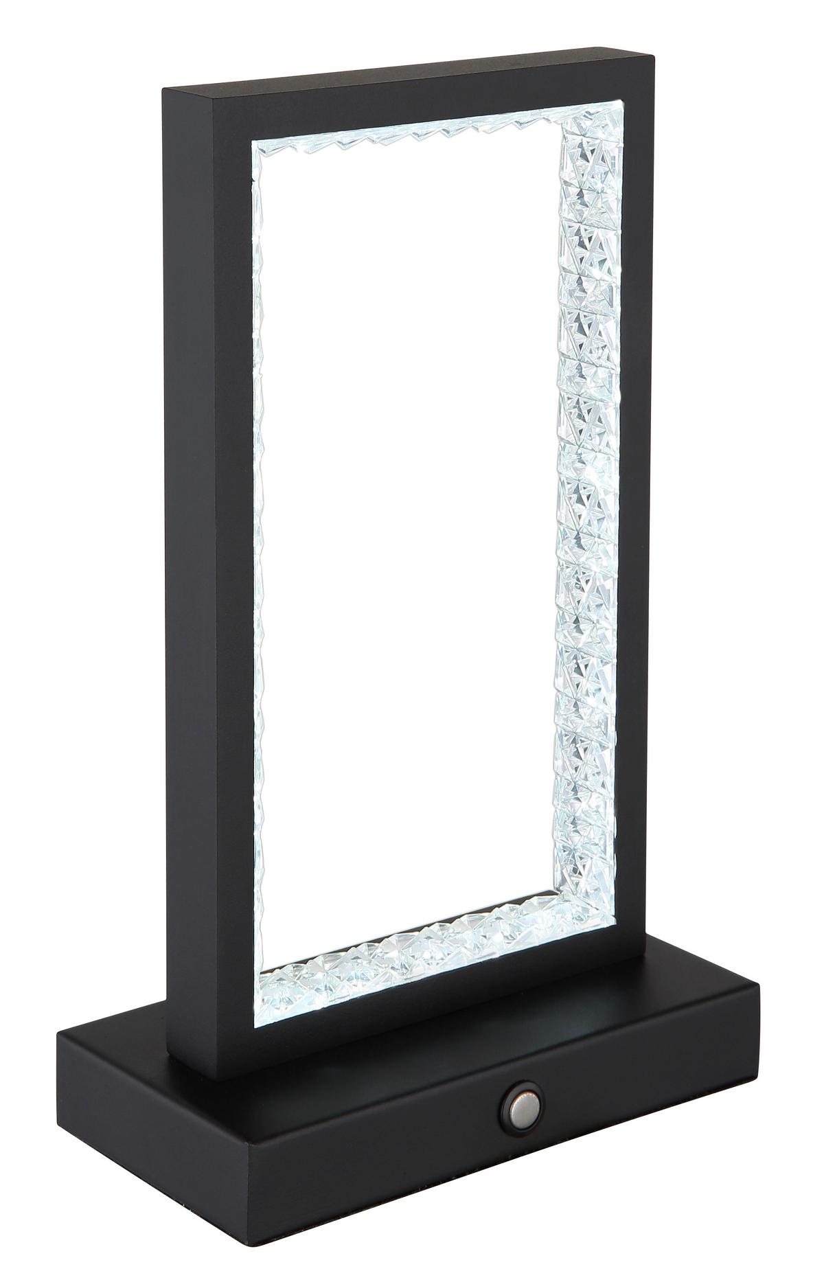 Namizna Svetilka Za Polnjenje Samega - črna/prozorno, Design, kovina/umetna masa (14/7,5/23cm) - Globo