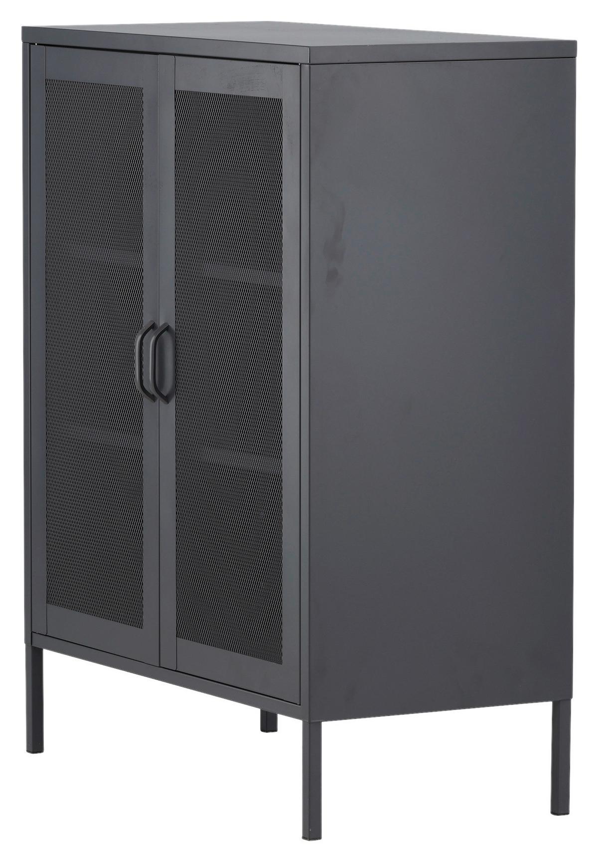 SIDEBOARD MISHA - Schwarz, Design, Metall (80/101.5/40cm) - Livetastic
