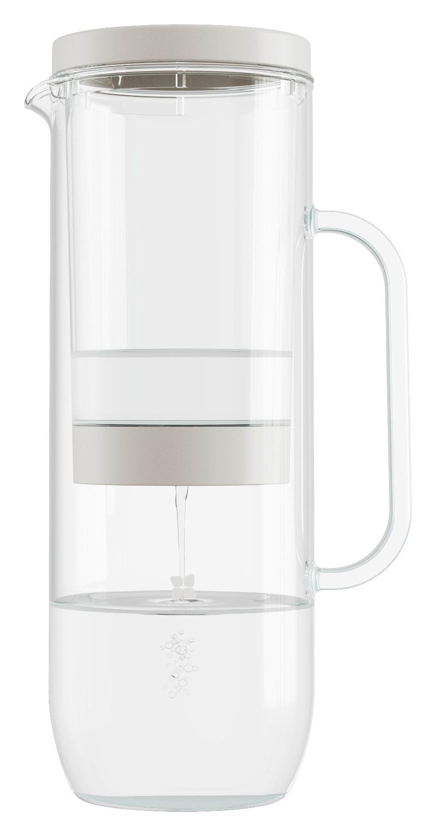 DZBANEK FILTRUJĄCY DO WODY LUCY FILTER CARAFE - przejrzysty/biały, Trend, tworzywo sztuczne/szkło (2l) - waterdrop