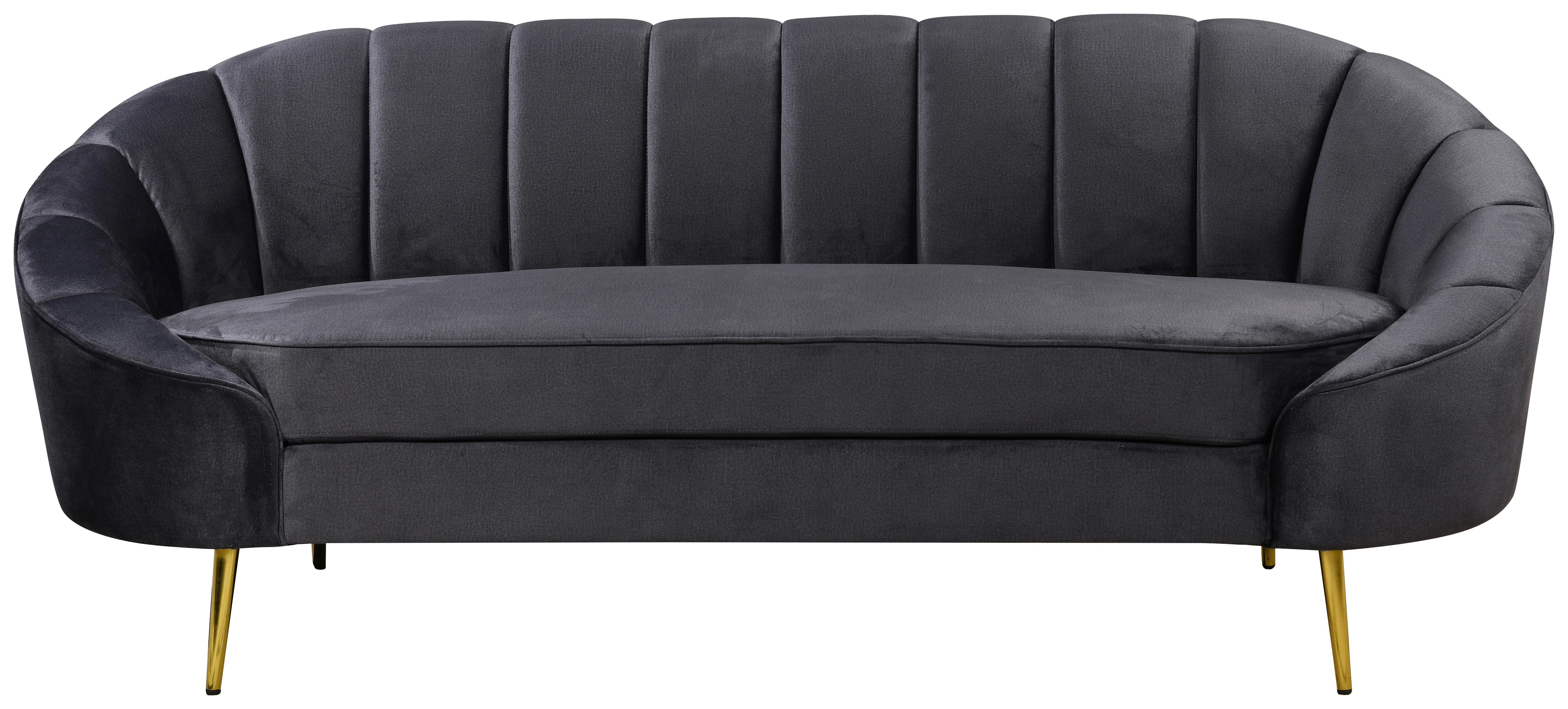 Trosed Stella, Temno Siva - temno siva/barve medenine, Design, kovina/tekstil (210/82/90cm) - Livetastic