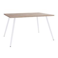 Pisalna Miza Salia, Bela, Barva Hrasta, 80x50cm - bela/hrast sonoma, Moderno, kovina/leseni material (80/50/70cm) - MID.YOU