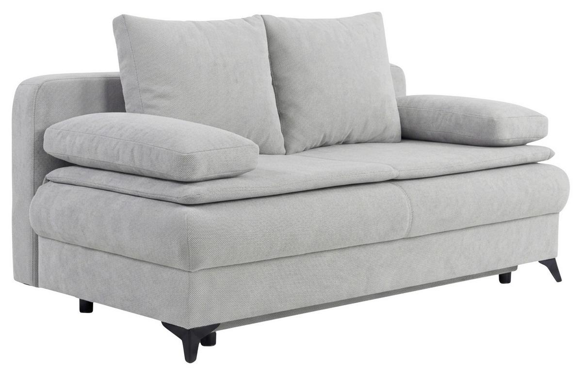 Schlafsofa Ken Grau - Schwarz/Grau, KONVENTIONELL, Holzwerkstoff/Kunststoff (209/90/105cm) - Based