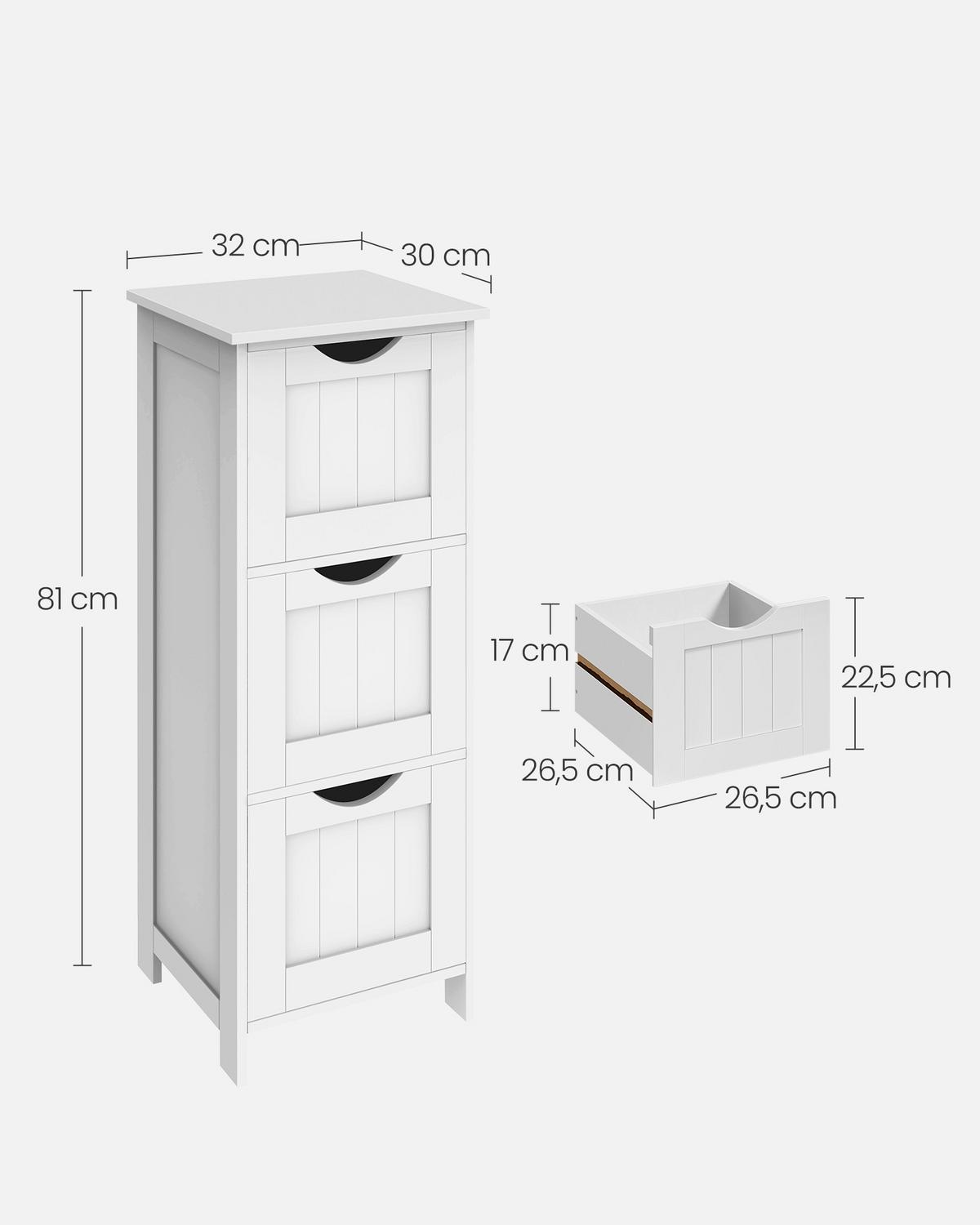 MIDISCHRANK FLOOR CABINET - Weiß, MODERN, Holzwerkstoff (32/81/30cm) - MID.YOU