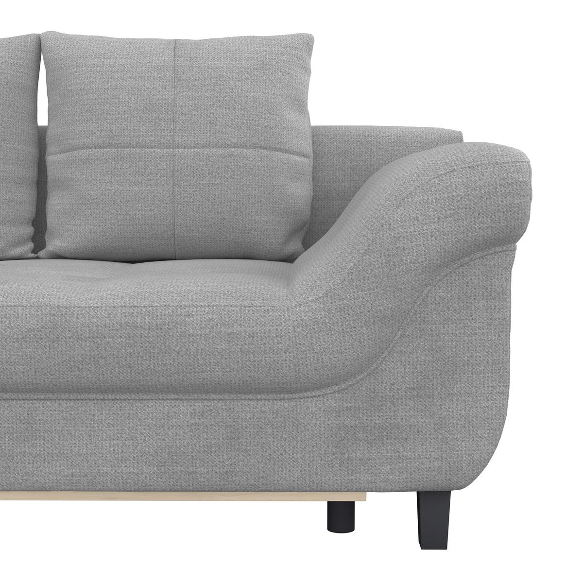 Kutna Garnitura Mendoza - plavkastosiva/crna, Konvencionalno, tekstil (197/309cm) - Modern Living