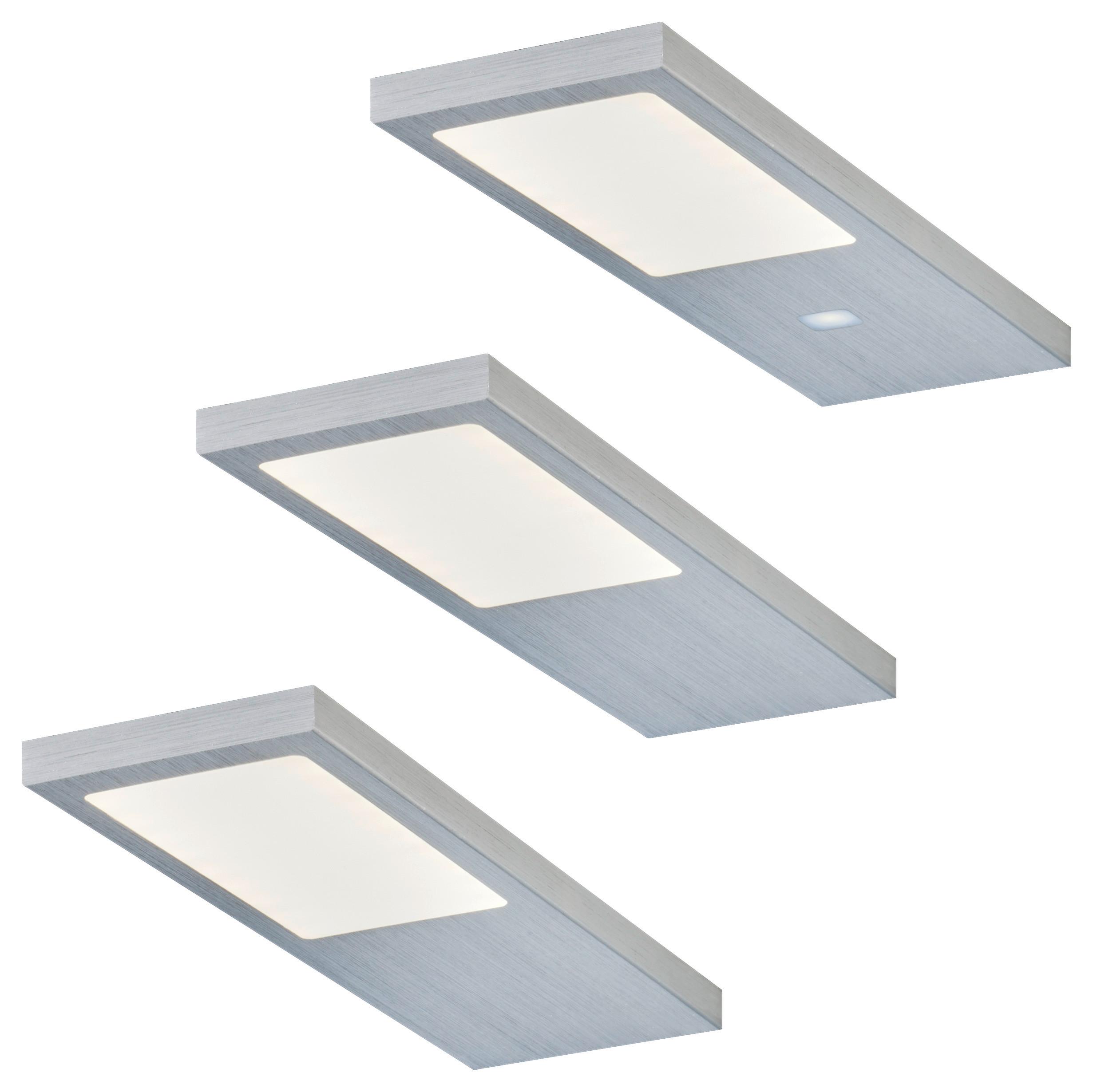 Unterbauleuchten-Set 422043, 3-teilig - Edelstahlfarben (17/5/0,7cm) - Based