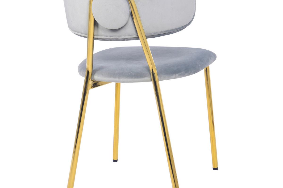 Szék Szett Kian 100 - aranyszínű/szürke, Modern, textil/fém (47/80/51cm) - Kayoom