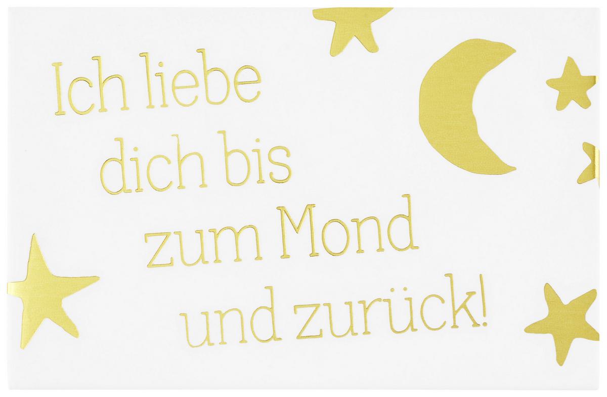 KÜHLSCHRANKMAGNET Gold mit Spruch - Goldfarben/Weiß, MODERN, Metall (8,5/5,5cm)