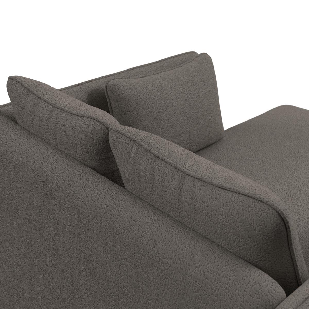 Relaxliege Sandy Chenille Grau - Schwarz/Grau, Modern, Holz/Textil (120/74/160cm) - Bessagi Home