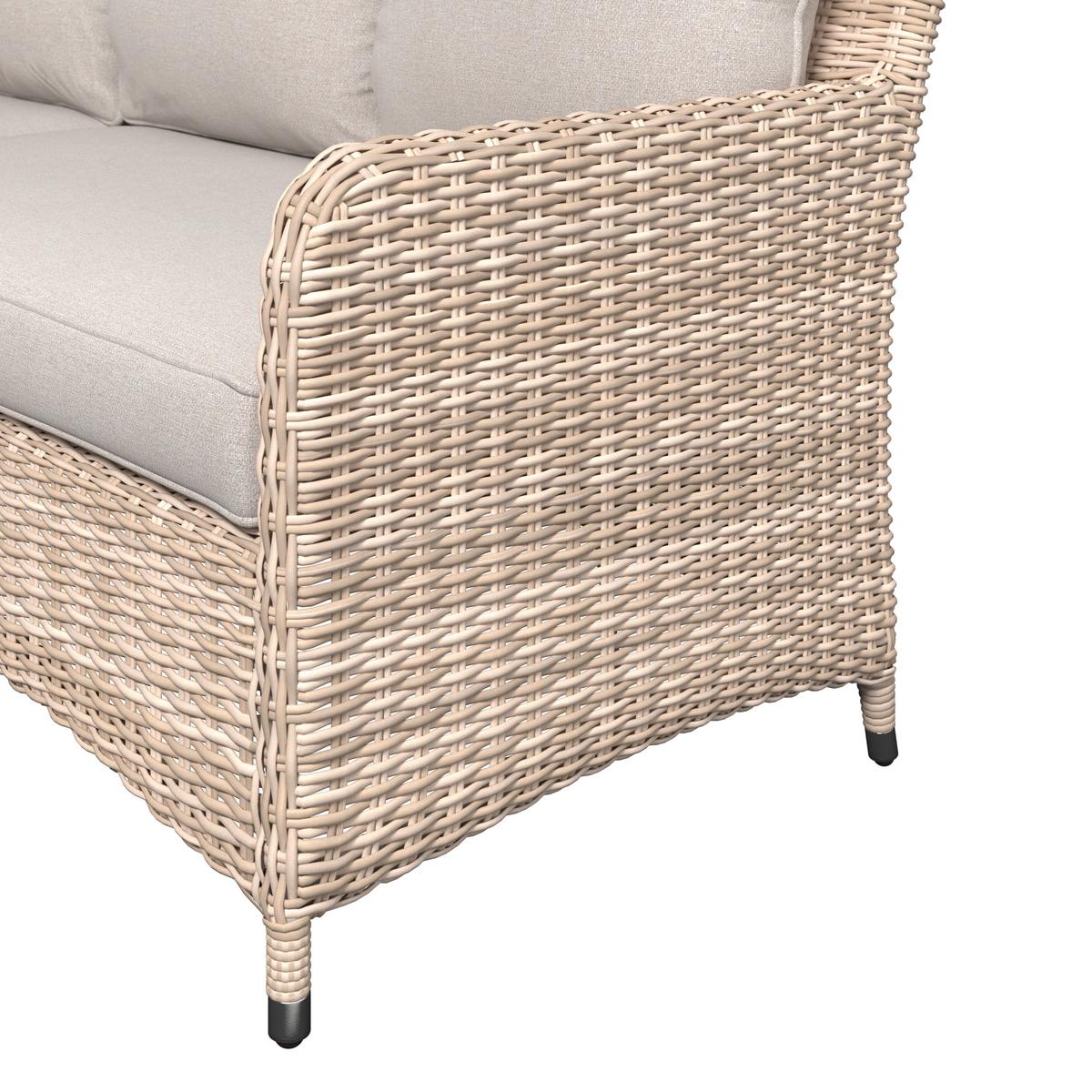 Vrtna Garnitura Alexandra - bež, Basics, staklo/metal