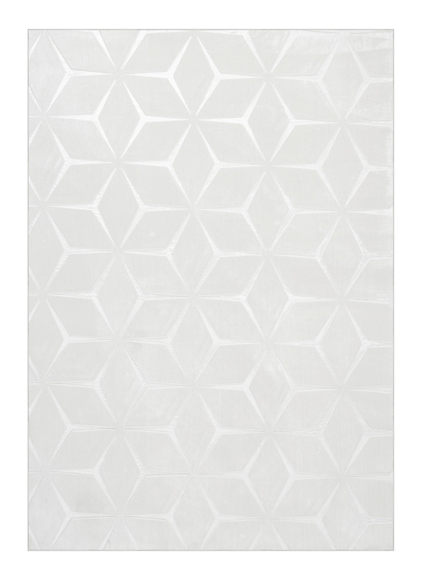 Flachwebeteppich Calma 225 Weiss 120 X 160 Cm - Weiss, Basics, Textil (120/160cm) - Kayoom