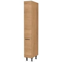 Apothekerschrank Structura Eiche - Eichefarben/Schwarz, MODERN, Holzwerkstoff/Metall (30/216,6/58cm) - Nobilia