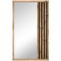 Cuier cu montare pe perete SAVANNAH - culoare lemn stejar, Trend, sticlă/material pe bază de lemn (60/100/1,63cm) - Modern Living