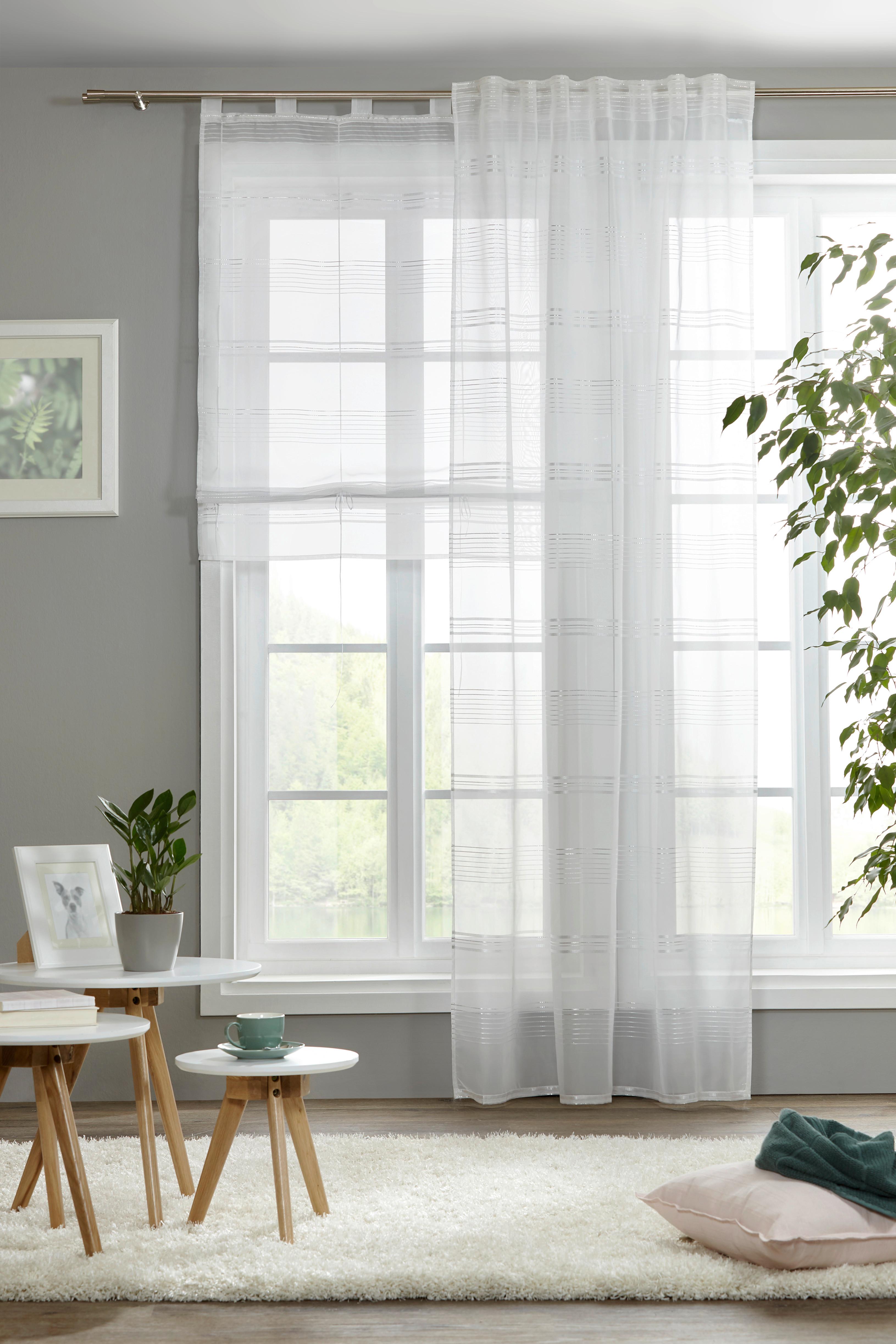 GARDINLÄNGD LOUIS -AKT- - vit, Klassisk, textil (140/245cm) - Modern Living
