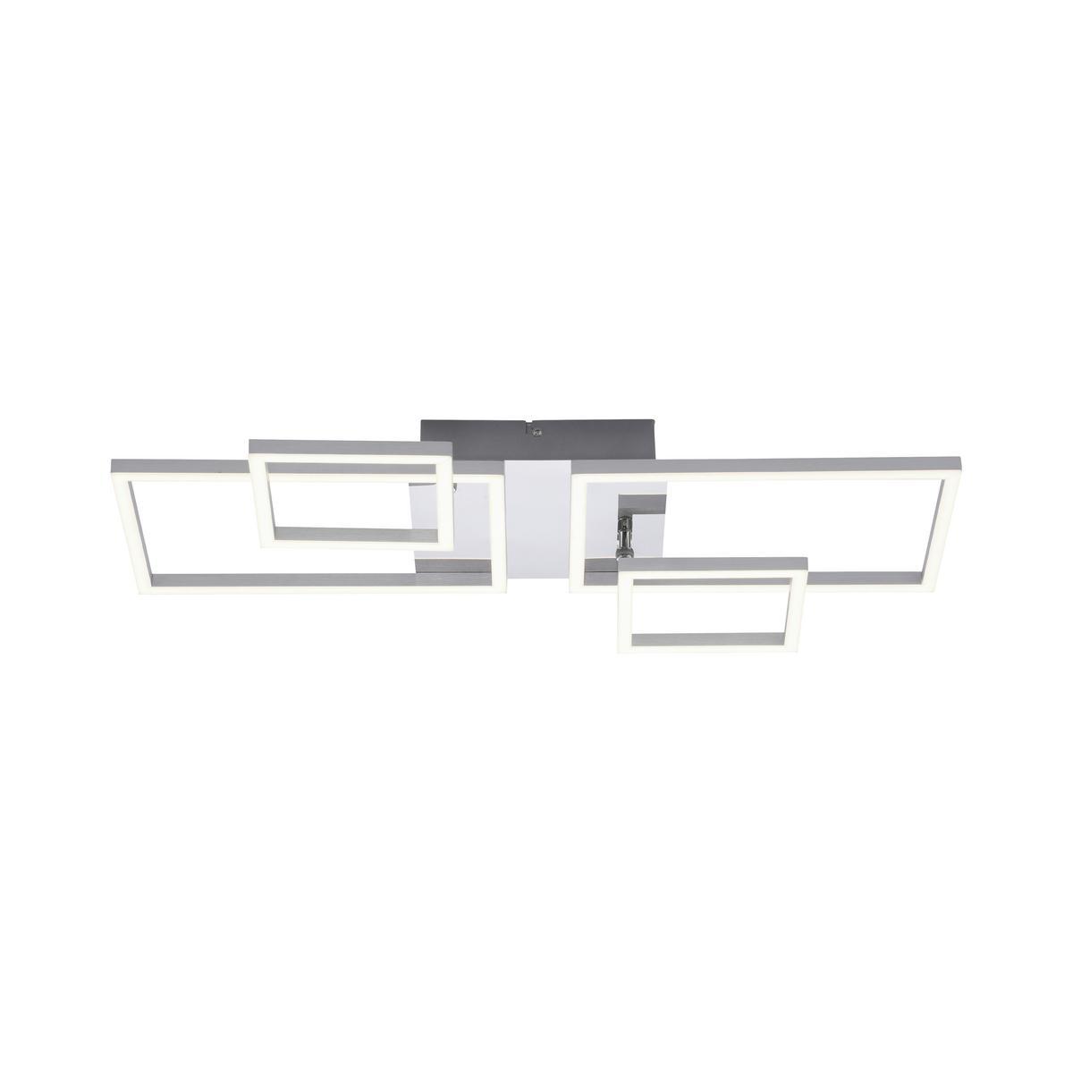 LED-Deckenleuchte Iven max. 40 Watt - Alufarben/Nickelfarben, Basics, Kunststoff/Metall (65/75/33,8cm)