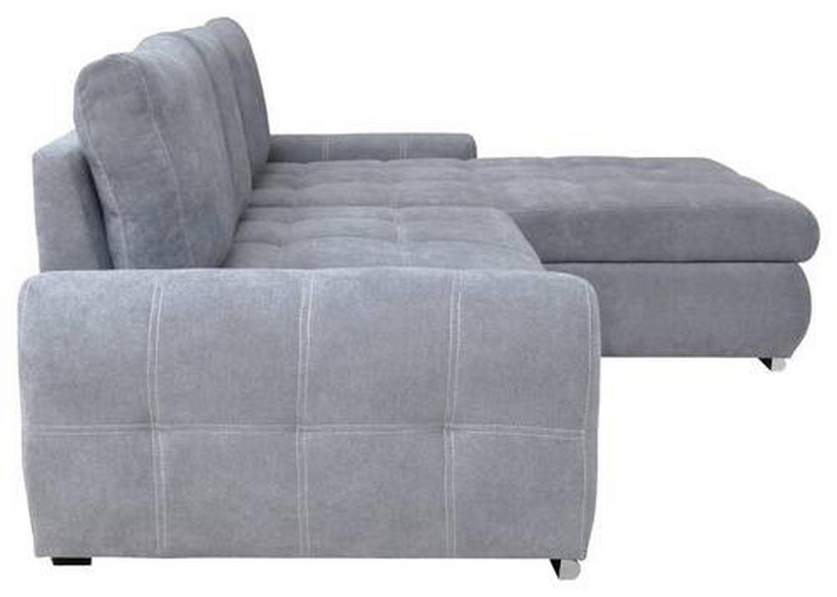 Coltar extensibil SOLAR - gri deschis/alb, Design, textil (277/175cm) - Modern Living