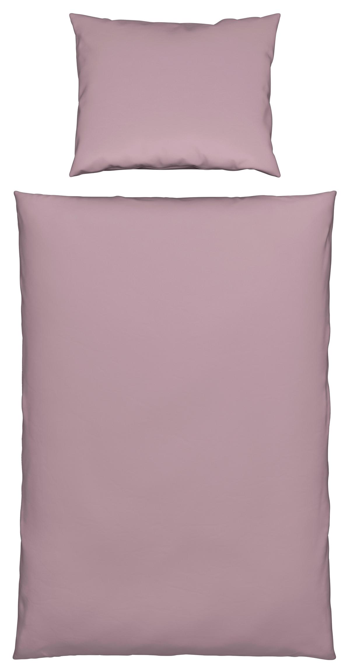 Bettwäsche Bio-Anna Uni Flieder ca. 140x200cm - Flieder, Natur, Textil (140/200cm) - ecoTree