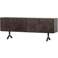Sideboard Draw Walnussfarben - Messingfarben/Walnussfarben, Design, Holz/Metall (180/70/40cm) - Livetastic