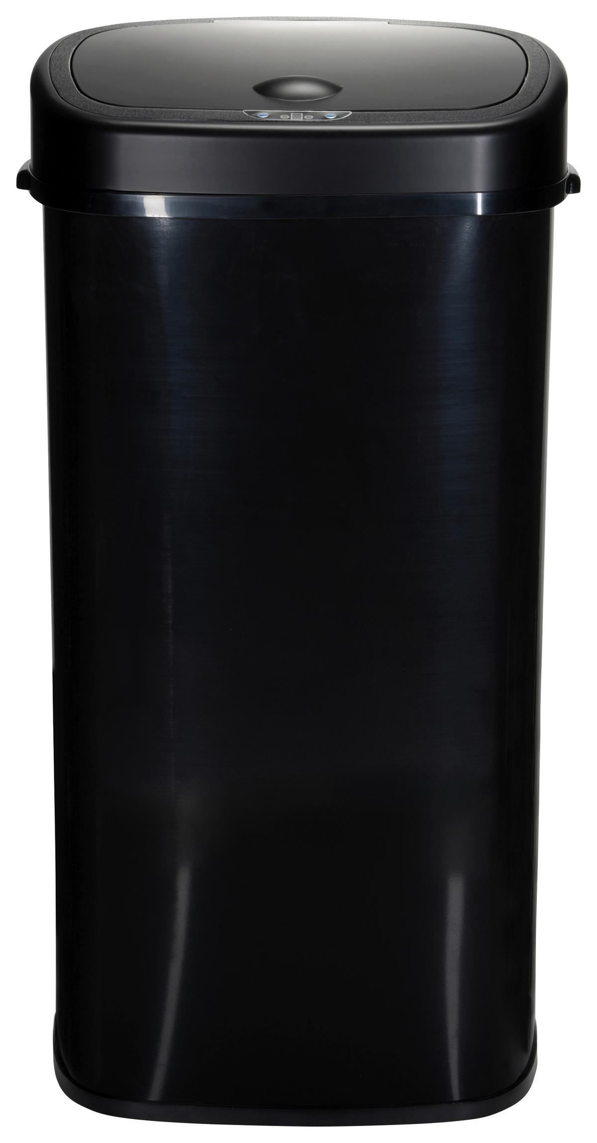 Koš Za Smeti Clean Vi, 68 L, Črna, S Senzorjem - srebrne barve/črna, Moderno, kovina/umetna masa (40/78/29cm) - MID.YOU