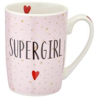 Kaffeebecher Supergirl ca. 250ml - Rosa, Konventionell, Keramik (7,5cm)