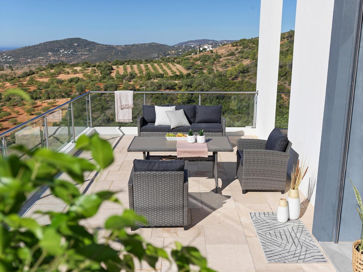 Lounge Garnitura Lisabon, Siva, Rjava, 4-Delni Set - siva/rjava, Moderno, kovina/umetna masa - Modern Living