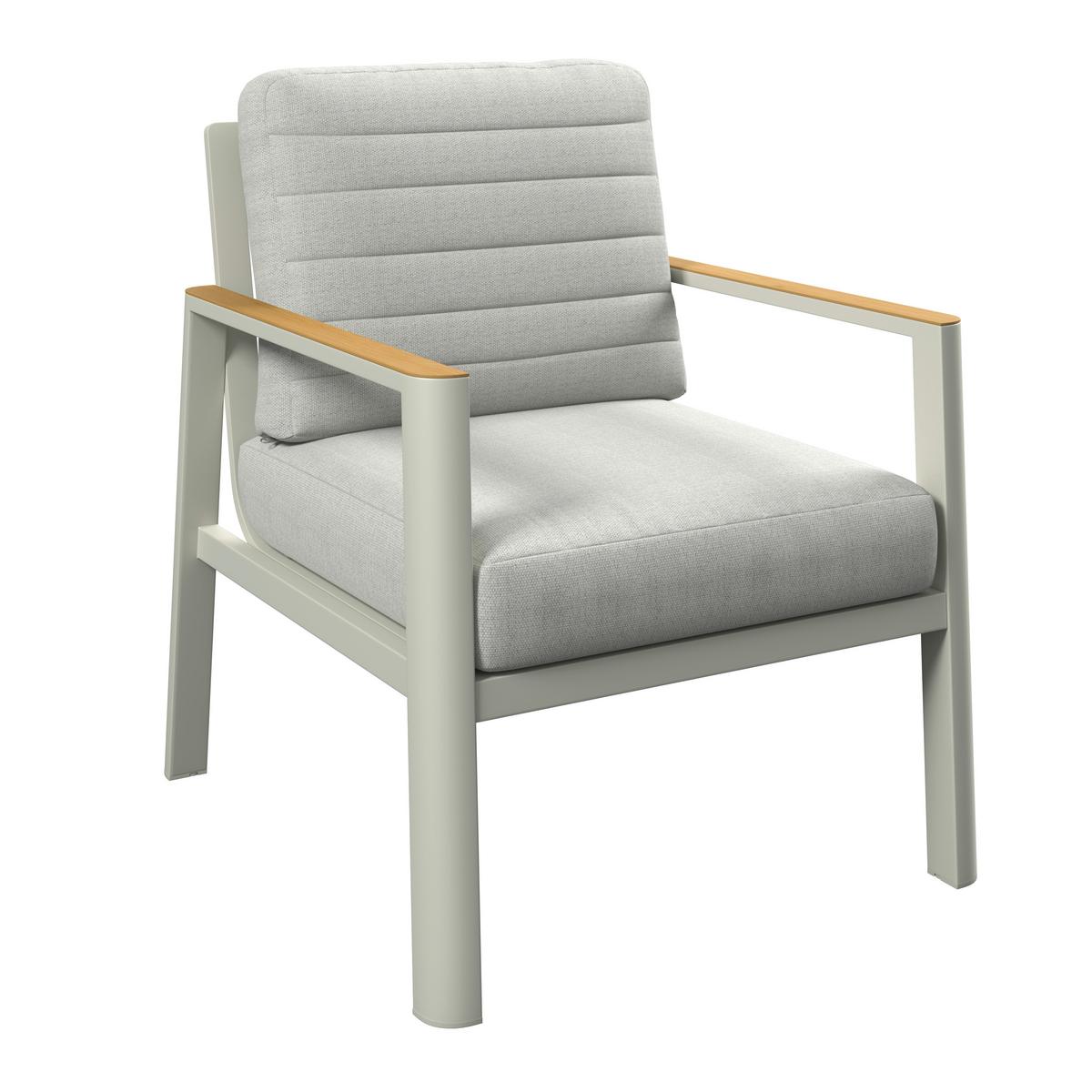 Kerti Garnitúra Garda - világosszürke/natúr színű, Modern, műanyag/textil