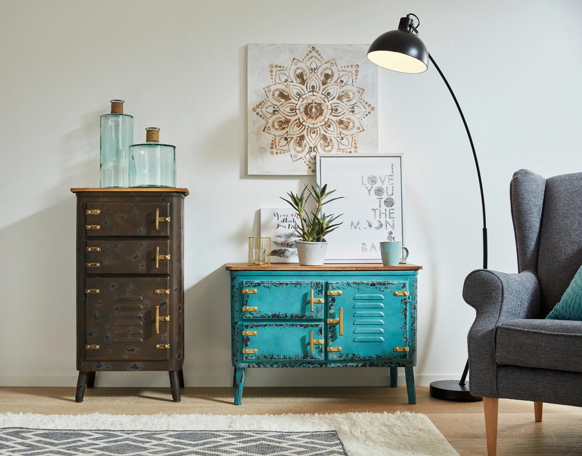 Fotelj Viola - rumena/naravne barve, tekstil (82/95/48/85cm) - Mömax