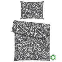 Bettwäsche Bio-Anna Design Weiß/Graphit ca. 140x200cm - Graphitfarben/Weiß, Natur, Textil (140/200cm) - ecoTree