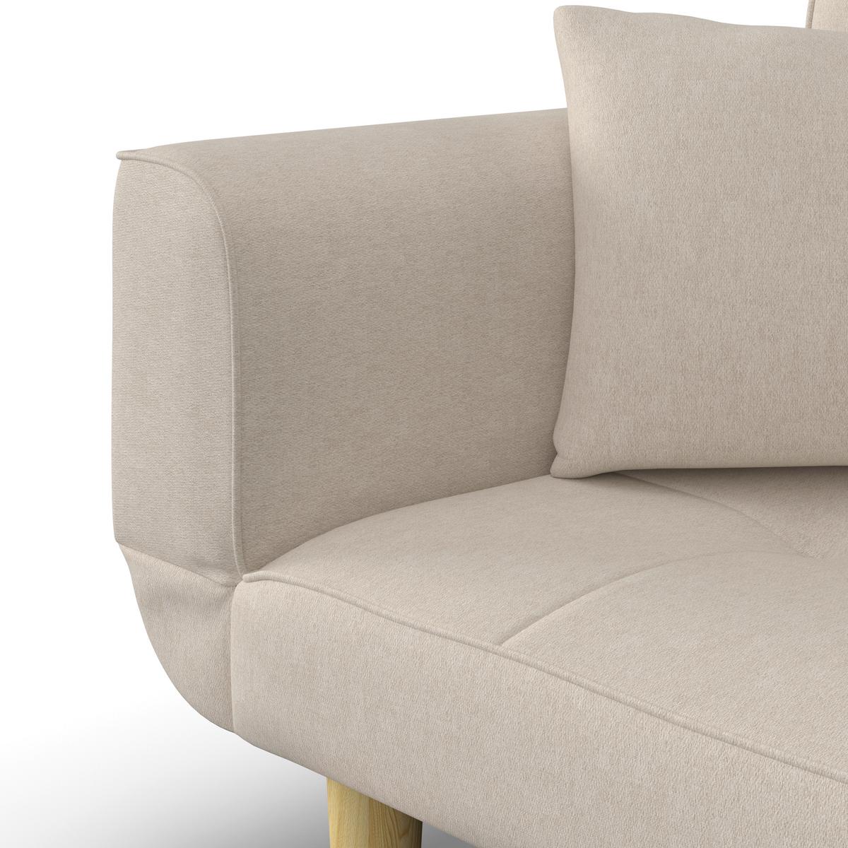 Canapea extensibila MIRIAM - bej, Modern, lemn/textil (176/71/85cm) - Bessagi Home