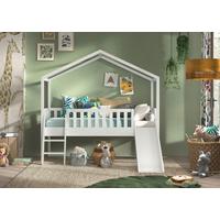 Hausbett DALLAS Weiß ca. 90x200 cm Echtholz - Weiß, Natur, Holz (90/200cm) - Vipack
