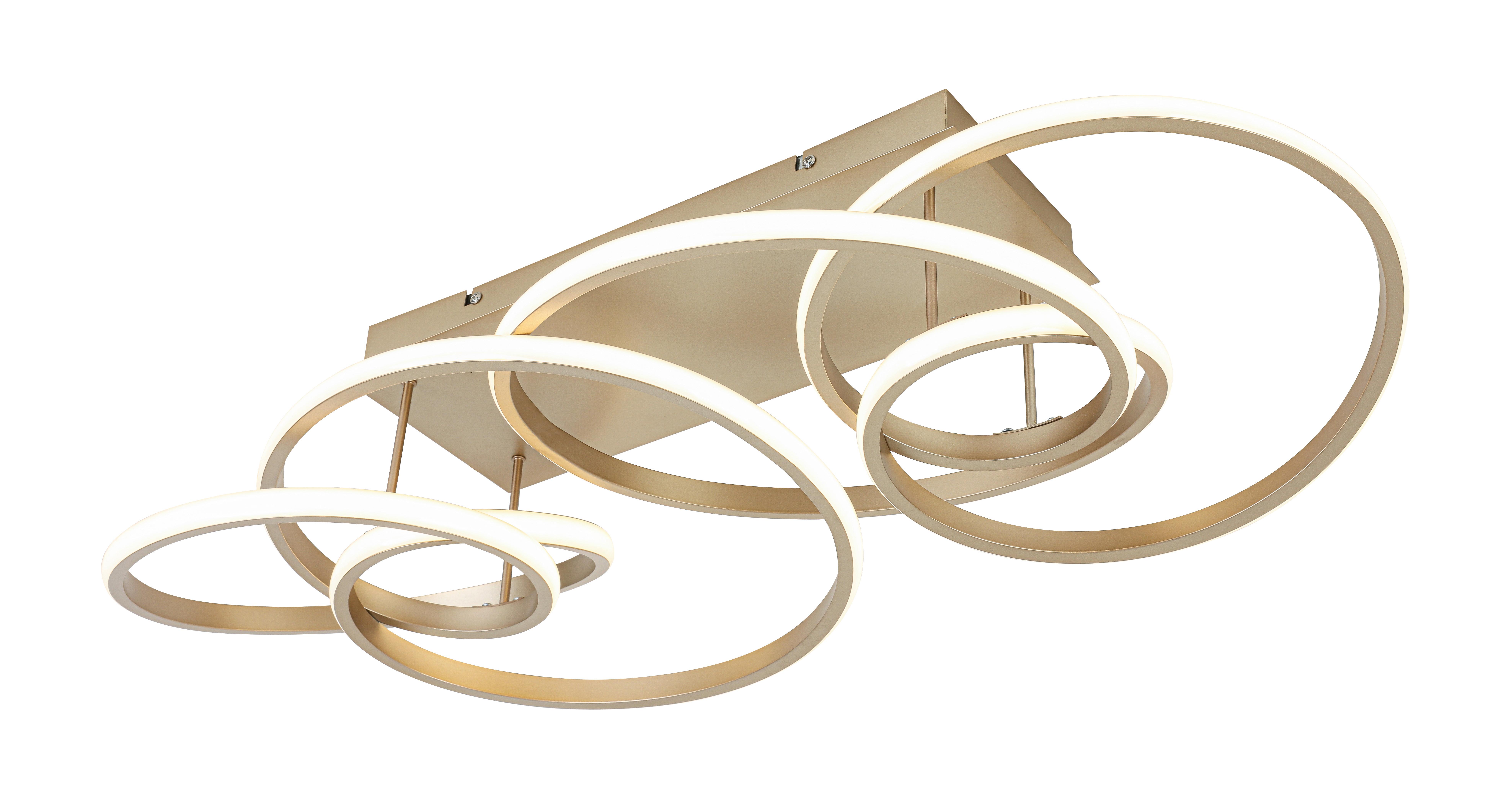 LED-Deckenleuchte Juli Cappuccinofarben max. 36 Watt - Cappuccino, MODERN, Kunststoff/Metall (70/40/25cm) - Premium Living