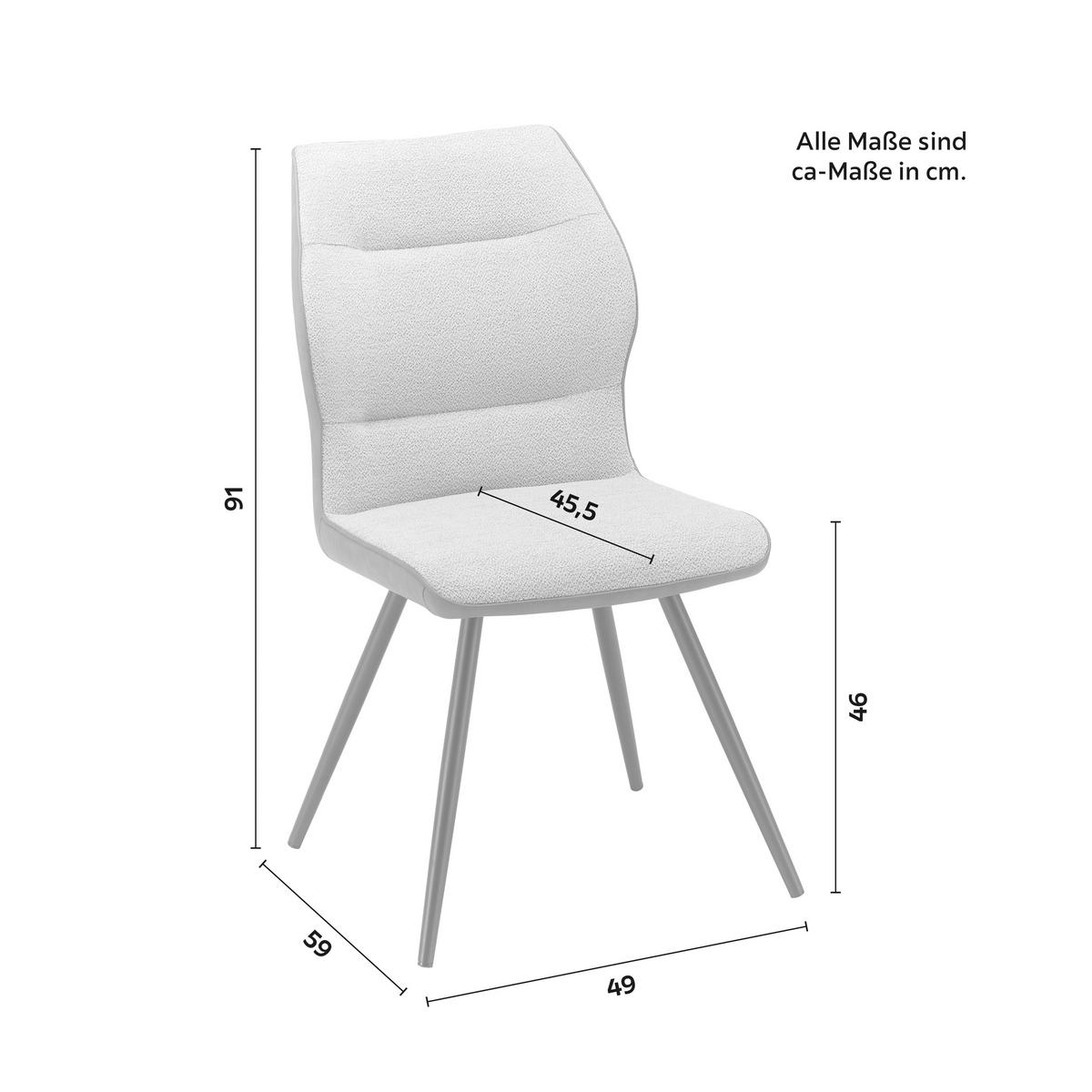 KRZESŁO EVA - czarny/szary, Modern, metal/drewno (49/91/59cm) - Bessagi Home
