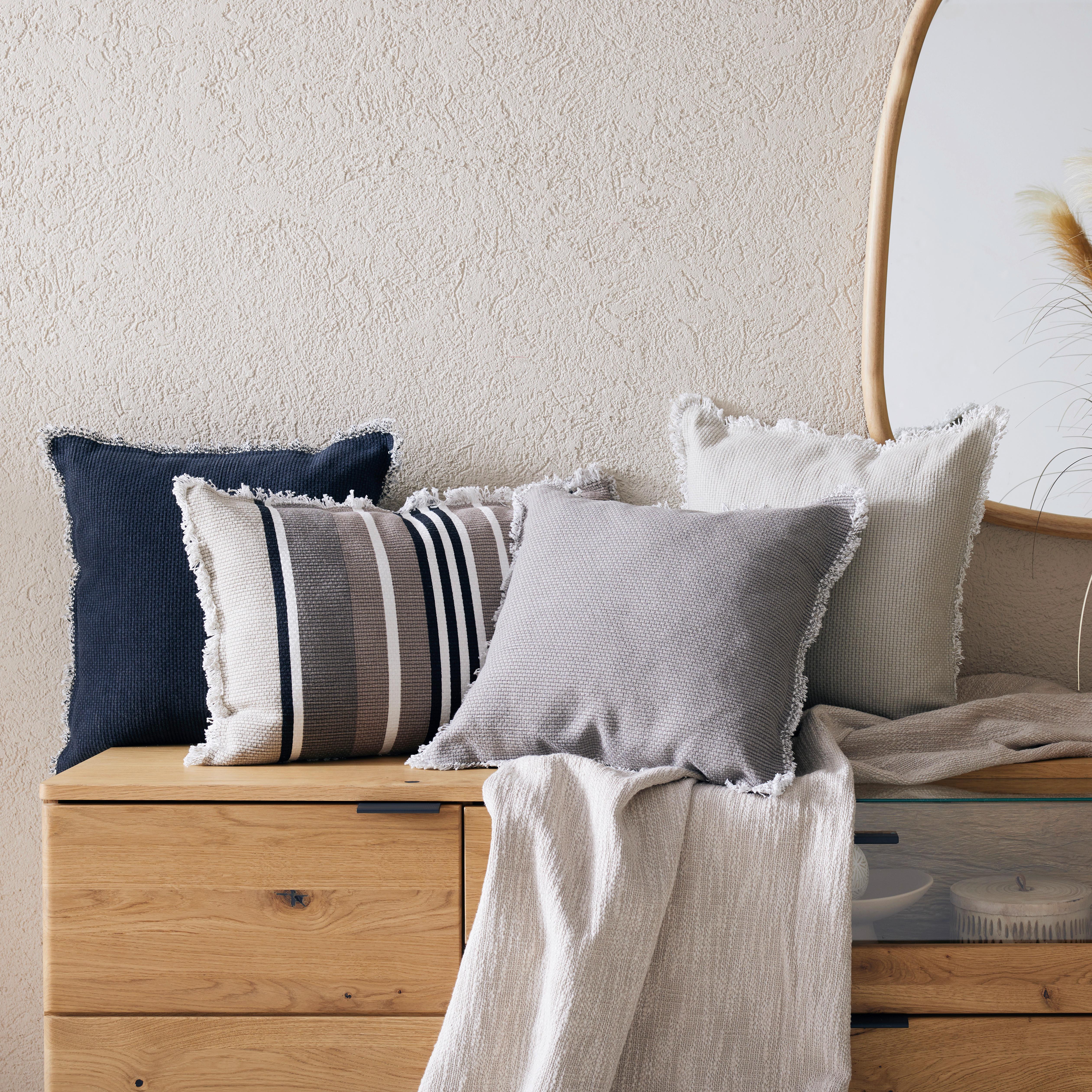 Díszpárna Nantes - fekete/taupe, Modern, textil (60/40cm) - Modern Living