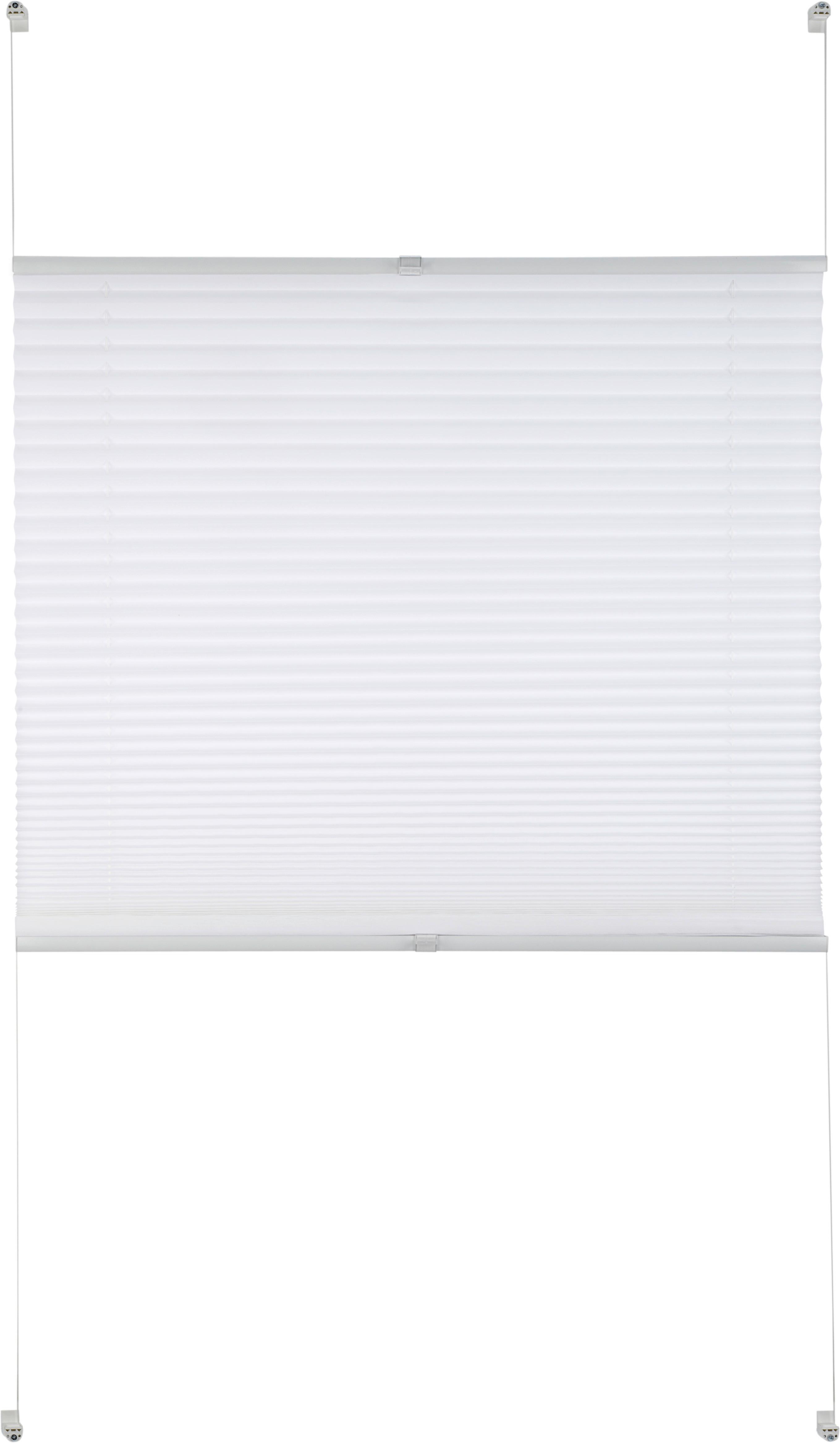 Plissee Light Weiß ca. 50x130cm - Weiß, Textil (50/130cm) - Premium Living