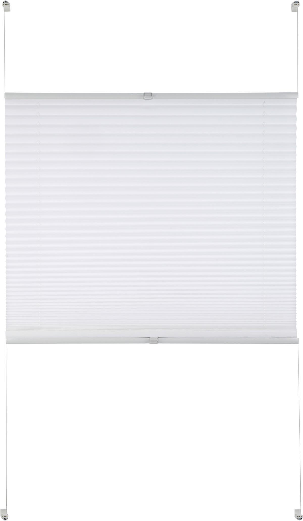 Plissee Light Weiss ca. 50x130cm - Weiss, Textil (50/130cm) - Premium Living