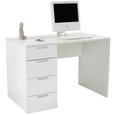 Pisalna Miza Livona Ii - aluminij/bela, Moderno, kovina/leseni material (120/75/60cm) - Mömax modern living