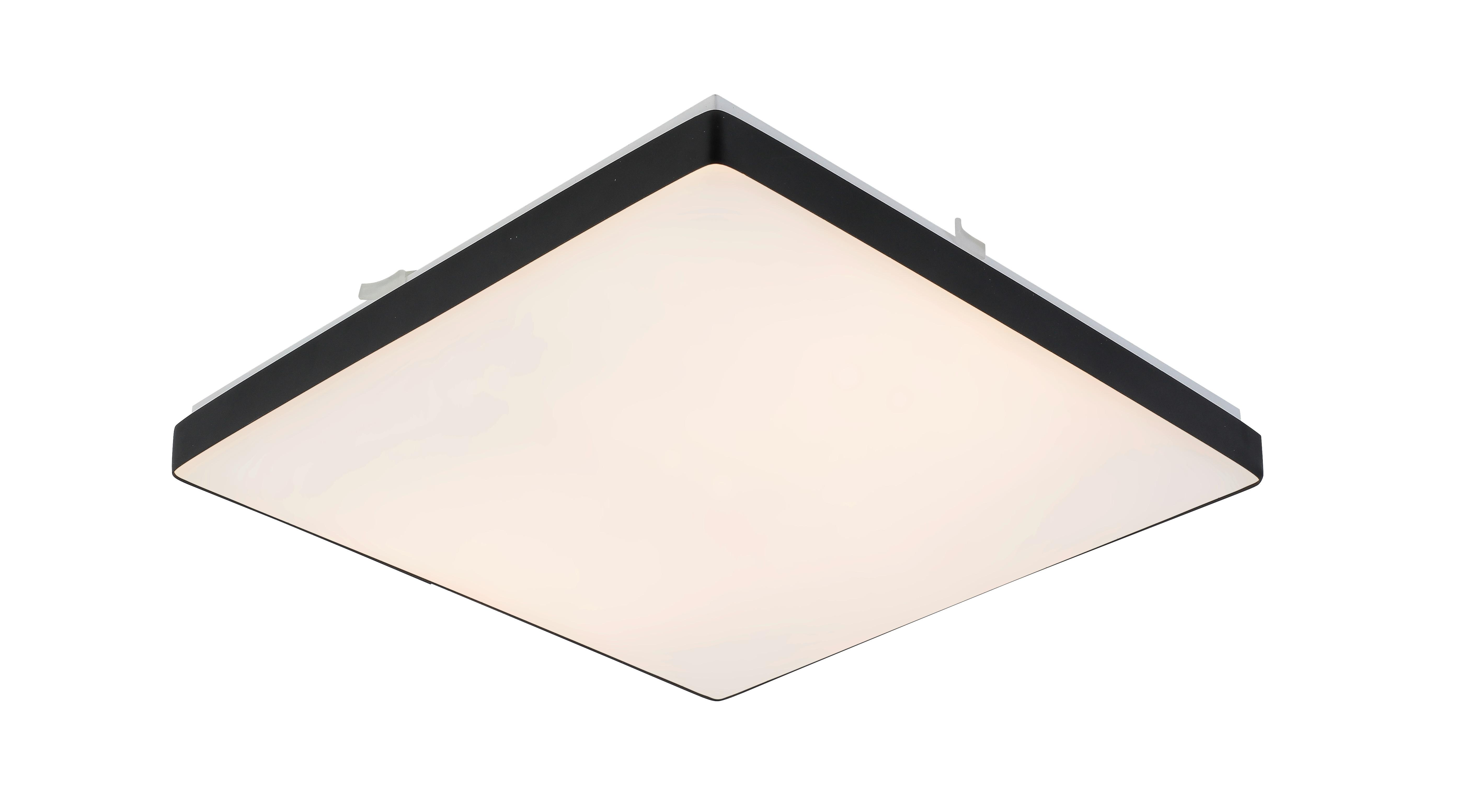 LED-TAKLAMPA JANNEK - vit/svart, Modern, metall/plast (33/33/5,5cm) - Mömax