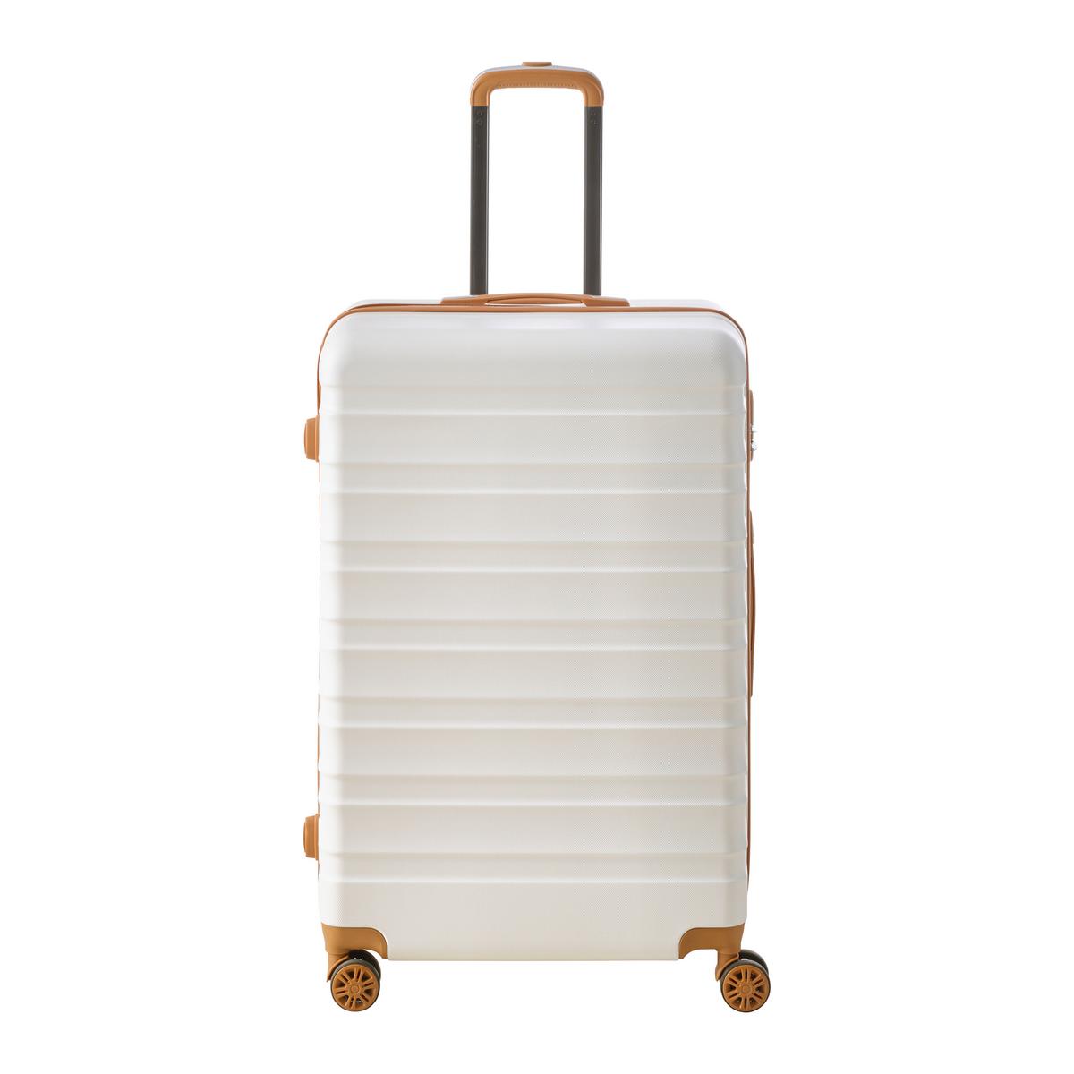 Reisekofferset Florenz Braun/Weiß, 3-teilig - Braun/Weiß, KONVENTIONELL, Kunststoff/Textil - Mömax