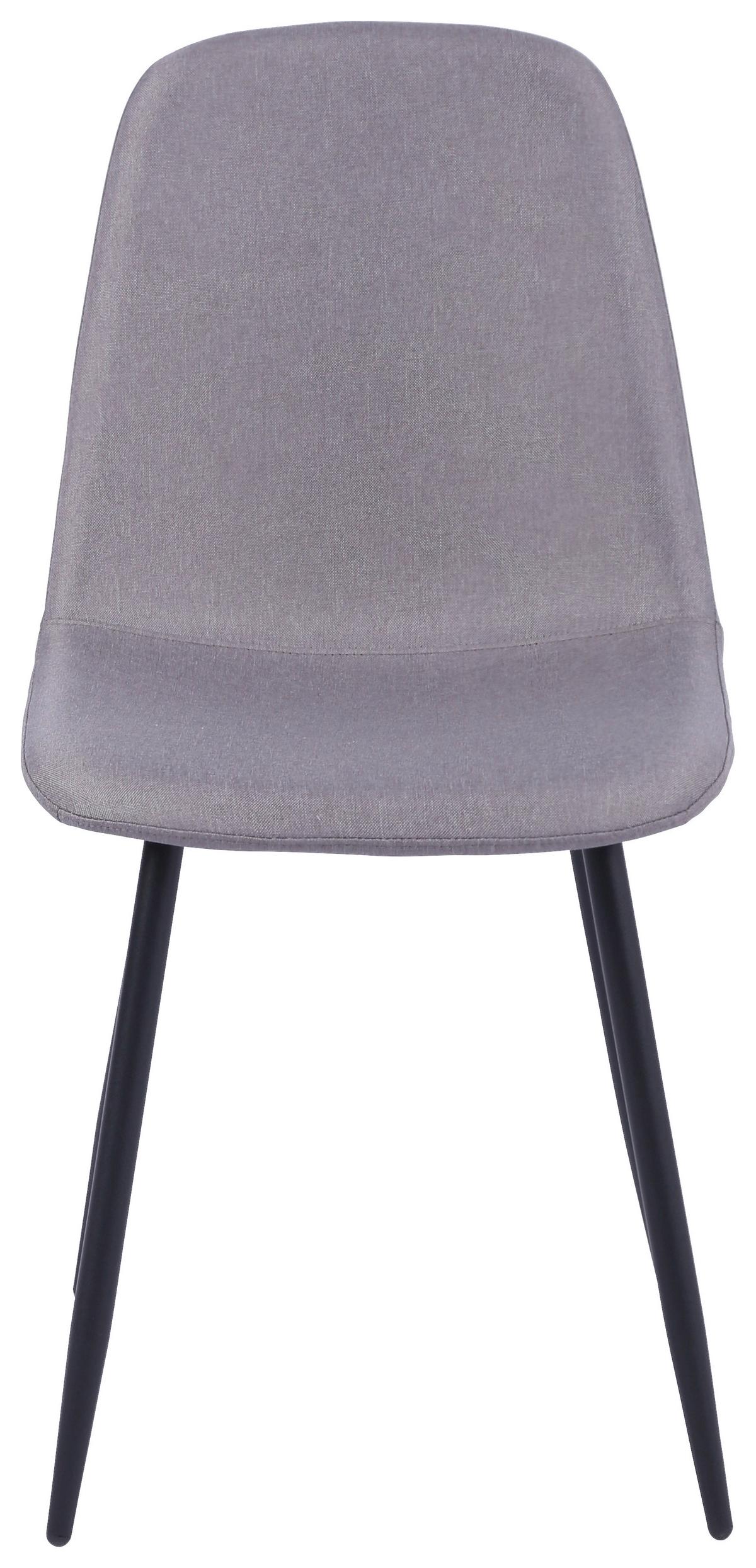 Stol Mona, Siva, Črne Noge - siva/črna, Moderno, kovina/tekstil (44/87/56cm)