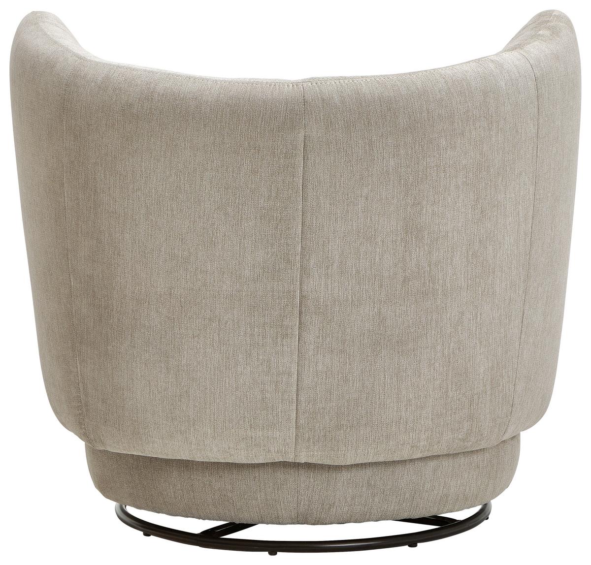 Cocktailsessel Boli Sandfarben - Sandfarben/Schwarz, Design, Textil/Metall (92/80/84cm) - Livetastic