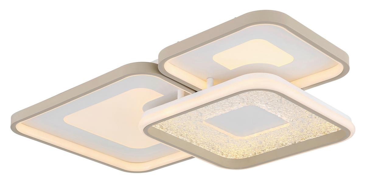Led-deckenleuchte 48097-62 Mosaiko - Sandfarben/Klar, Design, Kunststoff/Metall (65/45,5/10cm) - Globo