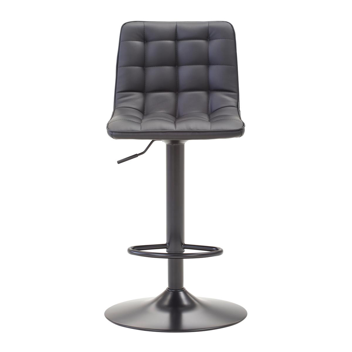 STOŁEK BAROWY ELIAS - czarny, Modern, metal/tkanina (42/109,5/52cm) - Livetastic